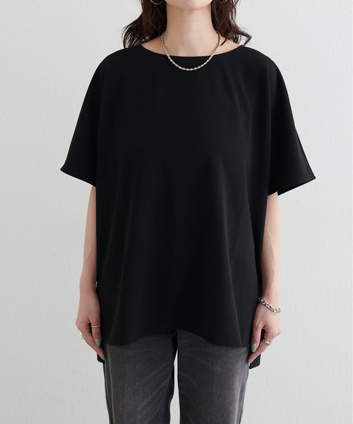 LARUTA(ラルータ)の「【LARUTA】カットジョーゼットショルダープルオーバー(Tシャツ/カットソー・レディース・ブラウン/ブラック/グレイッシュベージュ・FREE)」の16枚目の写真