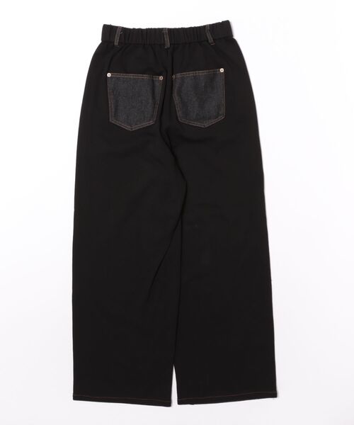 Jines（ジネス）の「デニム×裏毛ワイドパンツ（デニムパンツ・レディース・ブラック/インディゴブルー・38）」の22枚目の写真
