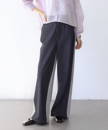 デニム×裏毛ワイドパンツ