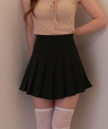 High waist emmy pleats mini skirt / ハイウエストエミープリーツミニスカート
