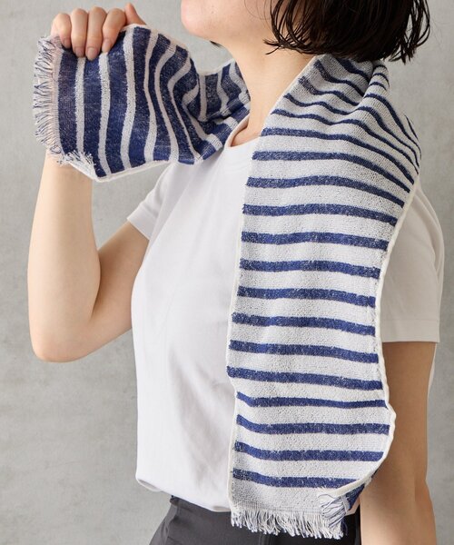 BIRTHDAY BAR(バースデイバー)の「COOL TOWEL 接触冷感タオル(ハンカチ/ハンドタオル・レディース・グレー/ネイビー・0)」の3枚目の写真