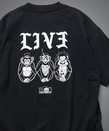 LURKING CLASS（ラーキングクラス）の「LURKING CLASS/ラーキングクラス 限定展開 LURKING CLASS×FREAK'S STORE 別注 ヴィンテージ加工 プリント Tシャツ / LIV3（Tシャツ/カットソー）」