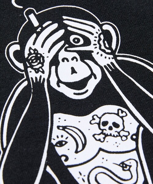 LURKING CLASS(ラーキングクラス)の「LURKING CLASS/ラーキングクラス 限定展開 LURKING CLASS×FREAK'S STORE 別注 ヴィンテージ加工 プリント Tシャツ / LIV3(Tシャツ/カットソー・メンズ・ホワイト/ブラック・MEDIUM/LARGE/X-LARGE)」の10枚目の写真