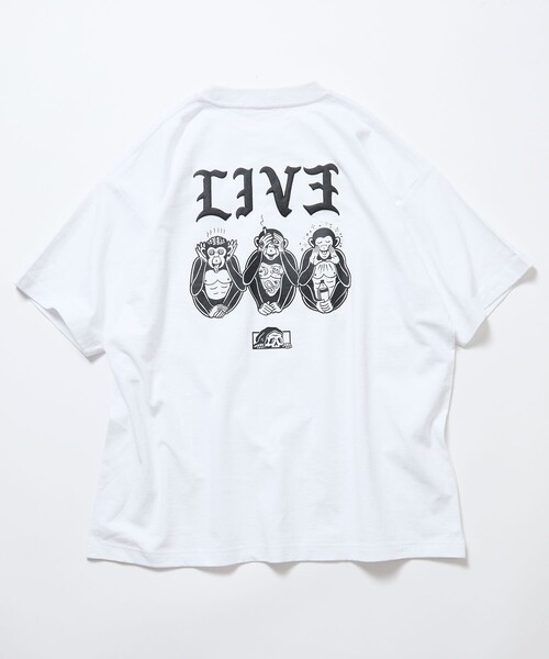 LURKING CLASS(ラーキングクラス)の「LURKING CLASS/ラーキングクラス 限定展開 LURKING CLASS×FREAK'S STORE 別注 ヴィンテージ加工 プリント Tシャツ / LIV3(Tシャツ/カットソー・メンズ・ホワイト/ブラック・MEDIUM/LARGE/X-LARGE)」の13枚目の写真