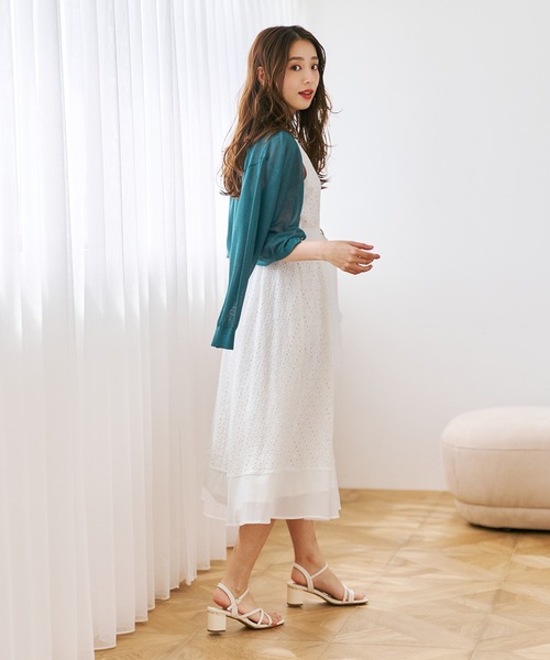 MISCH MASCH(ミッシュマッシュ)の「2026春夏新作 総レースノースリシャツワンピース(シャツワンピース・レディース・ブルー/カーキ/ホワイト/ブラウン・S/M)」の8枚目の写真