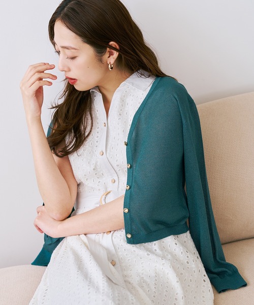 MISCH MASCH(ミッシュマッシュ)の「2026春夏新作 総レースノースリシャツワンピース(シャツワンピース・レディース・ブルー/カーキ/ホワイト/ブラウン・S/M)」の11枚目の写真