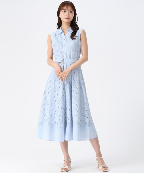 MISCH MASCH(ミッシュマッシュ)の「2026春夏新作 総レースノースリシャツワンピース(シャツワンピース・レディース・ブルー/カーキ/ホワイト/ブラウン・S/M)」の16枚目の写真