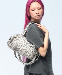 WOODENDOLL(ウッディンドール) 【レディース】 ハンドバッグ 3WAY レオパード ミニボストン 綿100% ショルダーバッグ K-Fashion