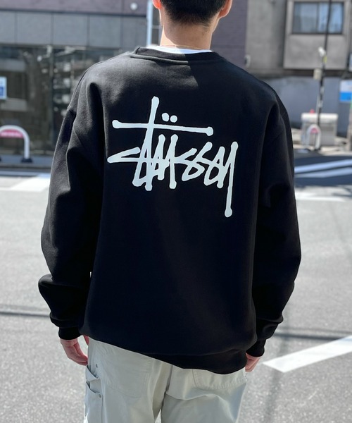 STUSSY(ステューシー)の「【STUSSY】ステューシー BASIC LOGO RAISING OF SWEAT ロゴ スウェット トレーナー(スウェット・メンズ・アッシュグレー/ブラック・XL/L/M)」の2枚目の写真