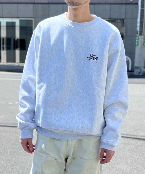 STUSSY(ステューシー)の「【STUSSY】ステューシー BASIC LOGO RAISING OF SWEAT ロゴ スウェット トレーナー(スウェット・メンズ・アッシュグレー/ブラック・XL/L/M)」の4枚目の写真
