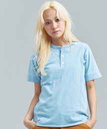 JACKROSE（ジャックローズ）の「Healthknit INDIGO HENLEY NECK SHORT SLEEVE TEE（Tシャツ/カットソー）」