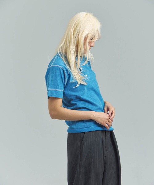 Healthknit(ヘルスニット)の「Healthknit INDIGO HENLEY NECK SHORT SLEEVE TEE(Tシャツ/カットソー・メンズ・ライトインディゴブルー/ダークインディゴブルー/インディゴブルー・M/L/XL)」の17枚目の写真