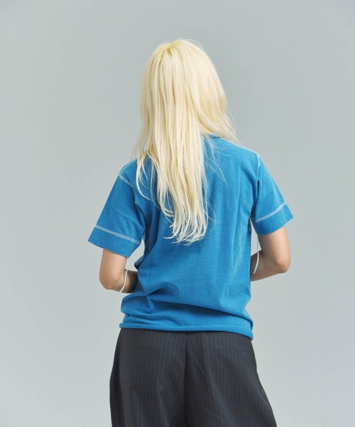 Healthknit(ヘルスニット)の「Healthknit INDIGO HENLEY NECK SHORT SLEEVE TEE(Tシャツ/カットソー・メンズ・ライトインディゴブルー/ダークインディゴブルー/インディゴブルー・M/L/XL)」の19枚目の写真