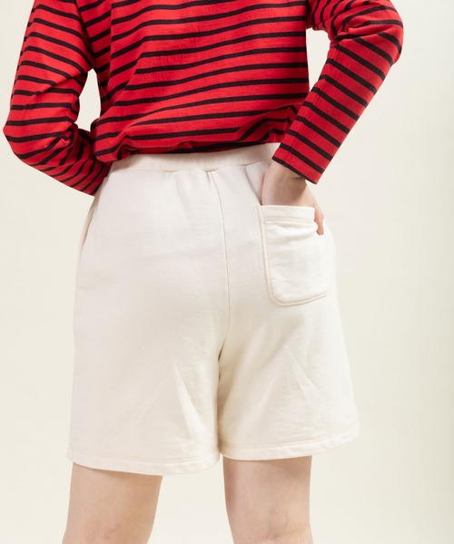 CHILD WOMAN(チャイルドウーマン)の「30/10裏毛ショートパンツ(セットアップ対応)(スウェットパンツ・レディース・アイボリー・FREE)」の5枚目の写真