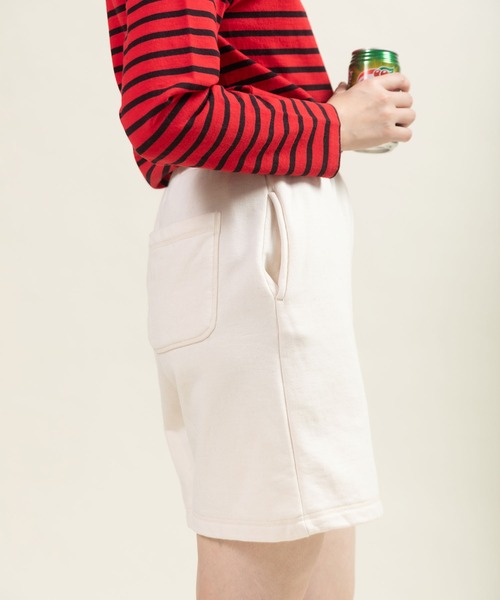 CHILD WOMAN(チャイルドウーマン)の「30/10裏毛ショートパンツ(セットアップ対応)(スウェットパンツ・レディース・アイボリー・FREE)」の3枚目の写真