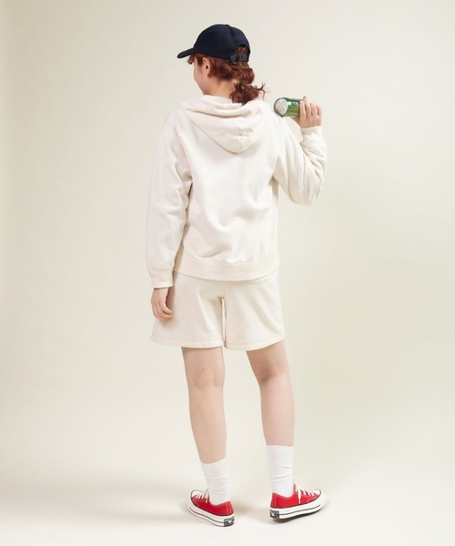 CHILD WOMAN(チャイルドウーマン)の「30/10裏毛ショートパンツ(セットアップ対応)(スウェットパンツ・レディース・アイボリー・FREE)」の9枚目の写真