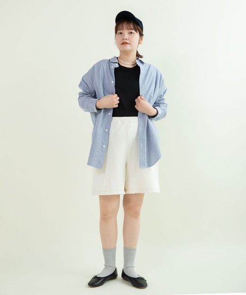 CHILD WOMAN(チャイルドウーマン)の「30/10裏毛ショートパンツ(セットアップ対応)(スウェットパンツ・レディース・アイボリー・FREE)」の14枚目の写真