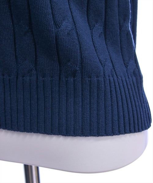 U.S. POLO ASSN.(ユーエスポロアッスン)の「【U.S. POLO ASSN.】clear 別注 クルーネックケーブル半袖ニットトップス(ニット/セーター・レディース・イエロー系その他/アイボリー/ネイビー/ブルーグレー/ブラウン・F)」の21枚目の写真