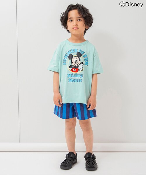 Disney(ディズニー)の「WEB限定 ミッキー&フレンズ/Tシャツ(Tシャツ/カットソー・キッズ・ピンク/ミント/オフホワイト/ブラック/サックスブルー・90/100/110/120/130/140)」の7枚目の写真