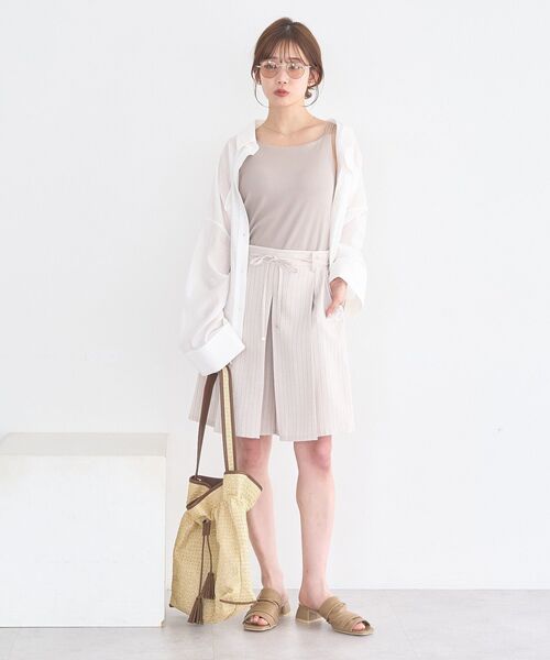 earth music&ecology（アースミュージックアンドエコロジー）の「フリンジワンハンドルサマーバッグ（トートバッグ・レディース・ブラック系その他3/ブラック/ベージュ・FREE）」の15枚目の写真