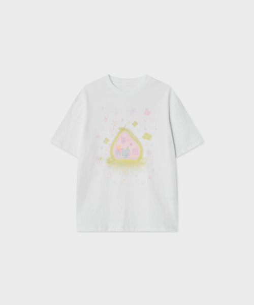 SUNLIT(サンリット)の「フルートハウス オーバーサイズTシャツ (ホワイト)(Tシャツ/カットソー・レディース・その他・FREE)」の2枚目の写真
