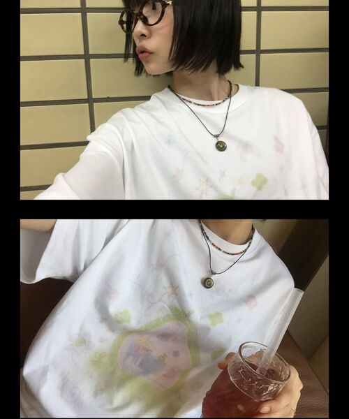 SUNLIT(サンリット)の「フルートハウス オーバーサイズTシャツ (ホワイト)(Tシャツ/カットソー・レディース・その他・FREE)」の5枚目の写真