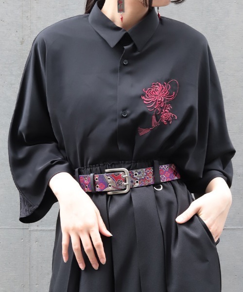 セール】菊刺繍半袖シャツ（シャツ/ブラウス）｜REZEN（リゼン）の