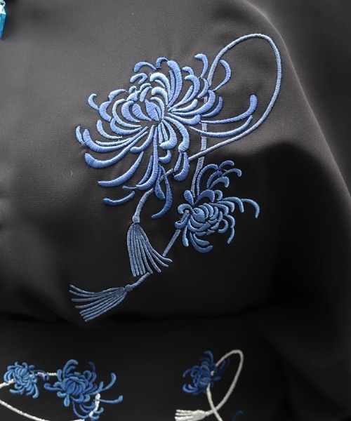 REZEN（リゼン）の「菊刺繍半袖シャツ（シャツ/ブラウス・メンズ・ブルーパープル/ライトグレー/アイボリー/ローズ・MEDIUM/LARGE）」の15枚目の写真