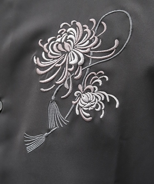 REZEN（リゼン）の「菊刺繍半袖シャツ（シャツ/ブラウス・メンズ・ブルーパープル/ライトグレー/アイボリー/ローズ・MEDIUM/LARGE）」の13枚目の写真