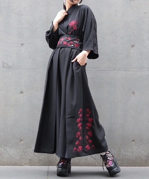 REZEN（リゼン）の「菊刺繍半袖シャツ（シャツ/ブラウス・メンズ・ブルーパープル/ライトグレー/アイボリー/ローズ・MEDIUM/LARGE）」の8枚目の写真