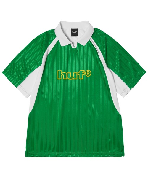 HUF(ハフ)の「SIDELINE SOCCER JERSEY(Tシャツ/カットソー・メンズ・ホワイト/グリーン・S/M/L/XL/XXL)」の2枚目の写真