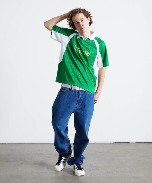 HUF(ハフ)の「SIDELINE SOCCER JERSEY(Tシャツ/カットソー・メンズ・ホワイト/グリーン・S/M/L/XL/XXL)」の16枚目の写真