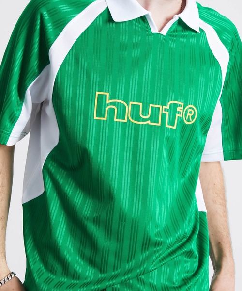 HUF(ハフ)の「SIDELINE SOCCER JERSEY(Tシャツ/カットソー・メンズ・ホワイト/グリーン・S/M/L/XL/XXL)」の18枚目の写真