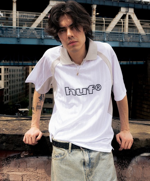 HUF(ハフ)の「SIDELINE SOCCER JERSEY(Tシャツ/カットソー・メンズ・ホワイト/グリーン・S/M/L/XL/XXL)」の4枚目の写真