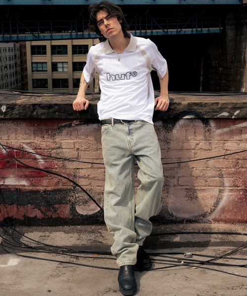 HUF(ハフ)の「SIDELINE SOCCER JERSEY(Tシャツ/カットソー・メンズ・ホワイト/グリーン・S/M/L/XL/XXL)」の3枚目の写真