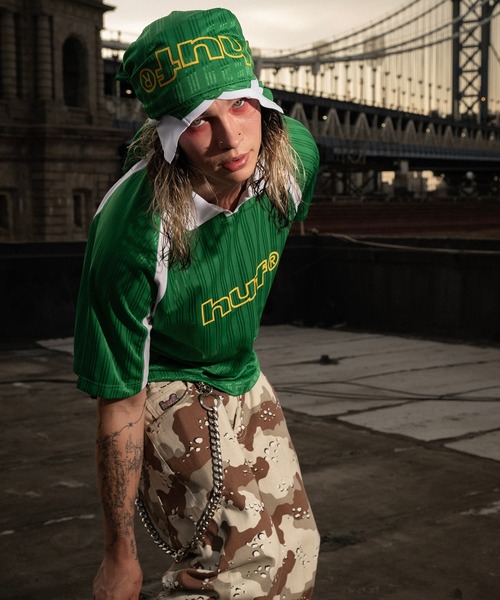 HUF(ハフ)の「SIDELINE SOCCER JERSEY(Tシャツ/カットソー・メンズ・ホワイト/グリーン・S/M/L/XL/XXL)」の6枚目の写真