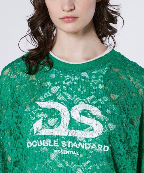 ESSENTIAL(エッセンシャル)の「フラワーラッセルレーストップス(Tシャツ/カットソー・レディース・オフホワイト/グリーン・FREE)」の8枚目の写真