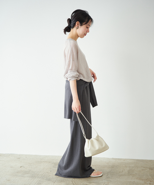 plage(プラージュ)の「《追加》Linen/ny long プルオーバー 2(ニット/セーター・レディース・ライトグレー/ブラック・FREE)」の19枚目の写真