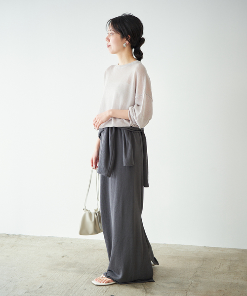 plage(プラージュ)の「《追加》Linen/ny long プルオーバー 2(ニット/セーター・レディース・ライトグレー/ブラック・FREE)」の17枚目の写真
