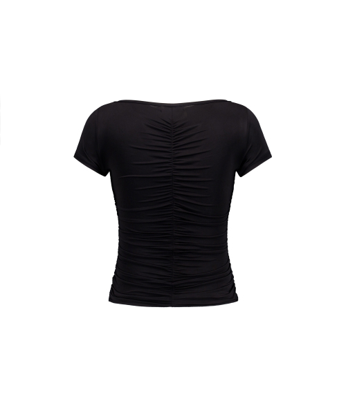 EYEER(イワイイアル)の「V-Neck Shirring Button Short Sleeve Top - Black(Tシャツ/カットソー・レディース・その他・SMALL)」の22枚目の写真