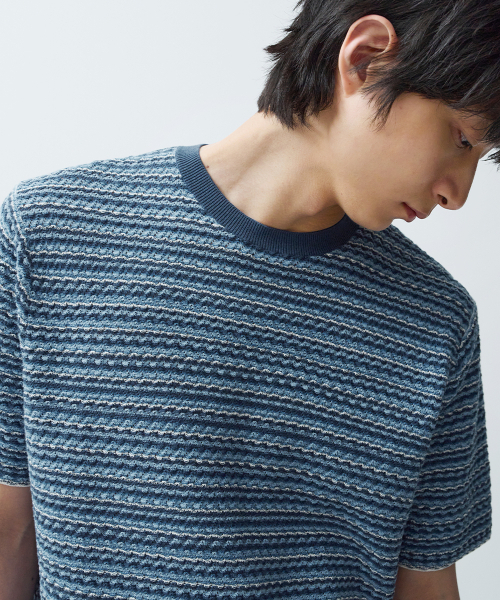 INTEMPOMOOD(インテンポムード)の「フィッシュピンストライプニット : 2カラー(ニット/セーター・レディース・ブルー/ネイビー・LARGE/MEDIUM)」の21枚目の写真