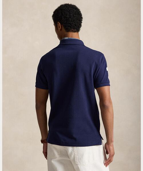 POLO RALPH LAUREN(ポロ ラルフ ローレン)の「カスタム スリム フィット Big Pony メッシュ ポロシャツ(ポロシャツ・メンズ・ネイビー系1・L/M/S/XL/XS/XXL)」の4枚目の写真