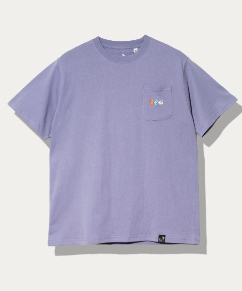 go slow caravan（ゴースローキャラバン）の「USA/C 色々刺繍 PKT TEE（Tシャツ/カットソー・メンズ・アイボリー/コーラルピンク/ラベンダー・SMALL/MEDIUM/LARGE/X-LARGE）」の3枚目の写真