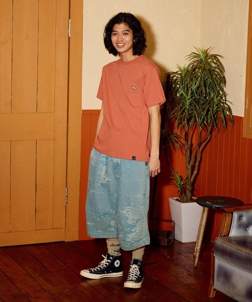 go slow caravan（ゴースローキャラバン）の「USA/C 色々刺繍 PKT TEE（Tシャツ/カットソー・メンズ・アイボリー/コーラルピンク/ラベンダー・SMALL/MEDIUM/LARGE/X-LARGE）」の13枚目の写真