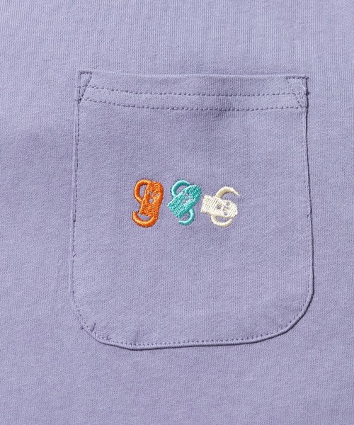 go slow caravan（ゴースローキャラバン）の「USA/C 色々刺繍 PKT TEE（Tシャツ/カットソー・メンズ・アイボリー/コーラルピンク/ラベンダー・SMALL/MEDIUM/LARGE/X-LARGE）」の19枚目の写真