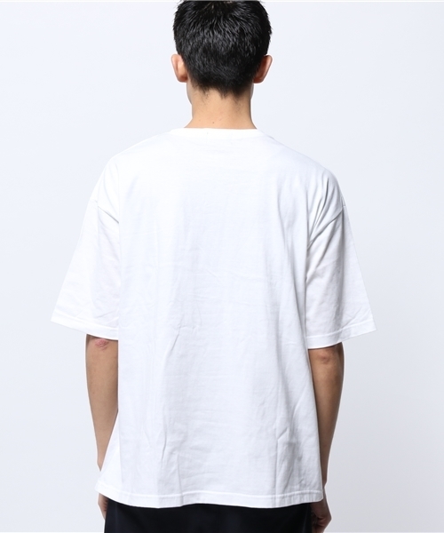 YELLOW RUBY(イエロールビー)の「BIG Pocket s/s Tee / ビッグシルエット / ポケットTシャツ(Tシャツ/カットソー・メンズ・ホワイト/ブラック/ミックスグレー・LARGE/MEDIUM)」の8枚目の写真