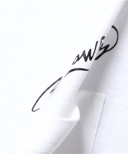 YELLOW RUBY(イエロールビー)の「BIG Pocket s/s Tee / ビッグシルエット / ポケットTシャツ(Tシャツ/カットソー・メンズ・ホワイト/ブラック/ミックスグレー・LARGE/MEDIUM)」の6枚目の写真