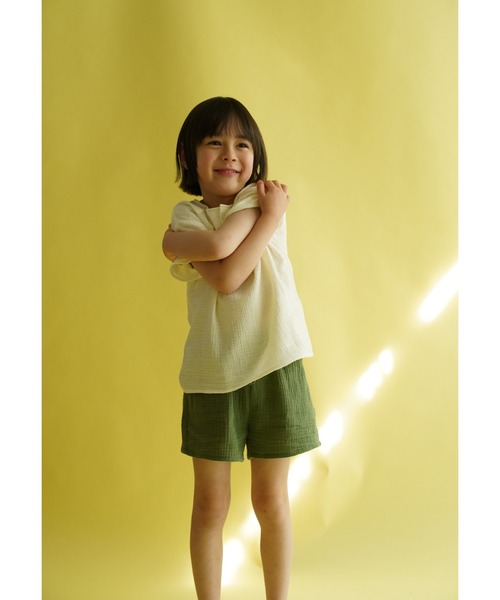 Catchup(ケチャップ)の「ガーゼショートパンツ(その他パンツ・キッズ・ブラウン/ピンク/グリーン・90㎝/100㎝/110㎝/130㎝/120㎝)」の6枚目の写真