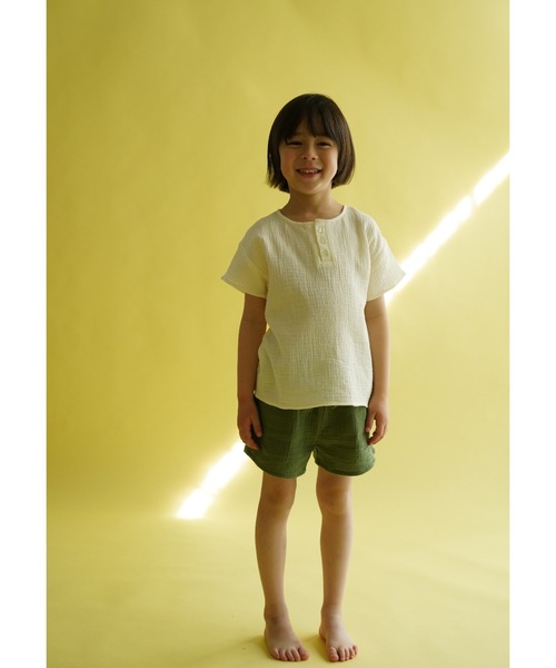 Catchup(ケチャップ)の「ガーゼショートパンツ(その他パンツ・キッズ・ブラウン/ピンク/グリーン・90㎝/100㎝/110㎝/130㎝/120㎝)」の7枚目の写真