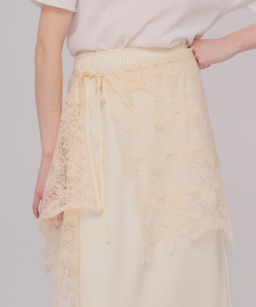 DRESSLAVE(ドレスレイブ)の「lace twinset skirt(レースツインセットスカート)(スカート・レディース・ホワイト/ネイビー・38)」の5枚目の写真